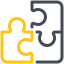 Trading strategy puzzle icon