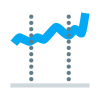 Trading growth chart icon